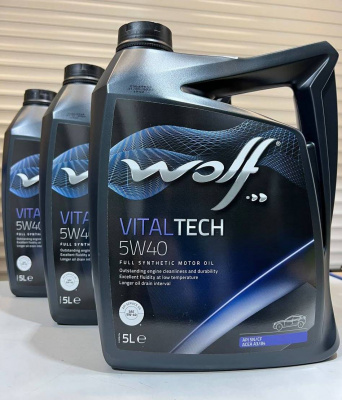 Моторное масло WOLF VitalTech 5W-40 5л 16116/5