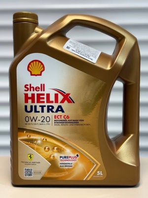 Моторное масло SHELL HELIX ULTRA ECT C6 0W-20 5L 550074669