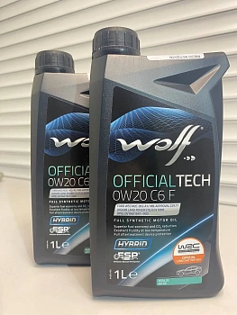 Моторное масло WOLF OfficialTech 0W-20 C6 1л 65645/1