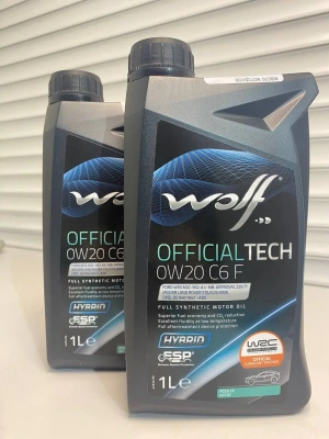 Моторное масло WOLF OfficialTech 0W-20 C6 1л 65645/1