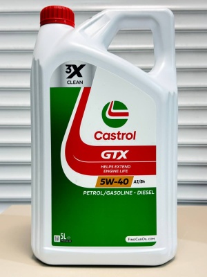 Моторное масло CASTROL GTX 5W40 A3/B4 SP VW50200/50500 BMW LL-01 MB226.5/229.3 RN0700/RN0710 1л (аналог 7711943691, 7711943689)