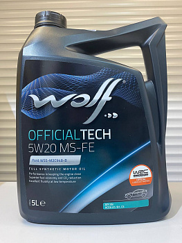 Моторное масло WOLF OfficialTech 5W-20 MS-FE 5л 65612/5