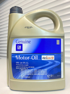 Моторное масло GM DEXOS D FS LL 0W-20 5л 93160358