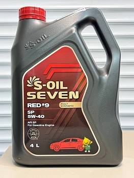 Моторное масло S-OIL 7 RED #9 SP 5W40 МАСЛО МОТОРНОЕAPI SP 4л E108304