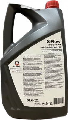Моторное масло COMMA 5W40 X-FLOW TYPE G 5л XFG5L