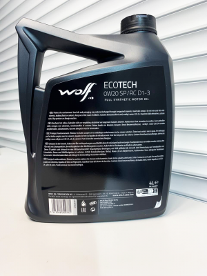 WOLF ECOTECH 0W-20 SP/RC D1-3 ILSAC GF-6A 4л 16173/4  16183/4