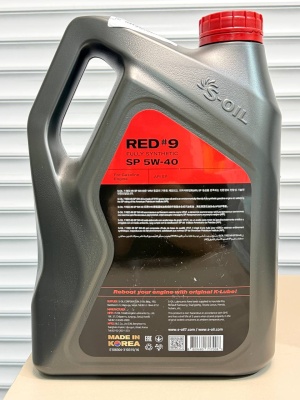Моторное масло S-OIL 7 RED #9 SP 5W40 МАСЛО МОТОРНОЕAPI SP 4л E108304