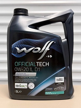 Моторное масло WOLF ECOTECH 0W-20 SP/RC D1-3 ILSAC GF-6A 5 л  16173/5  16183/5