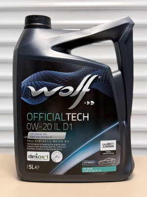 Моторное масло WOLF ECOTECH 0W-20 SP/RC D1-3 ILSAC GF-6A 5 л  16173/5  16183/5