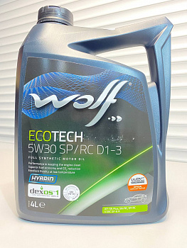 Моторное масло WOLF EcoTech 5W-30 SP/RC D1-3 4л 16175/4