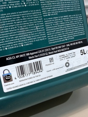 Моторне масло CASTROL Magnatec DPF C3 5W-40 5л 15F913