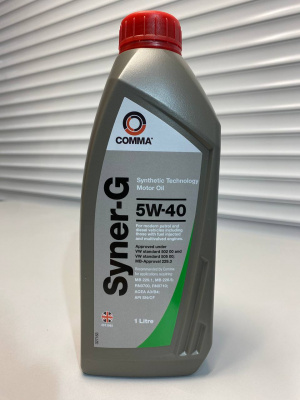 Моторное масло COMMA SYNER-G 5W40 1л SYN1L