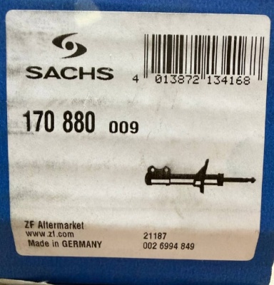 Амортизатор подвески задний SACHS 170880 газовый