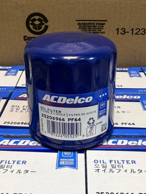Фильтр масляный Chevrolet Equinox, GMC TERRAIN 1.5/2.0  PF64, 25206966 GM AcDelco
