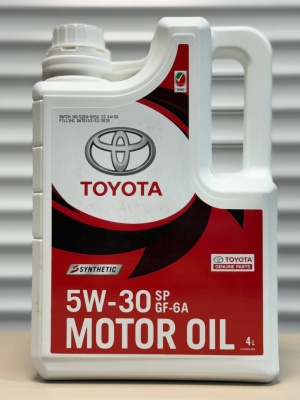 Моторное масло TOYOTA SP GF-6 5W-30 4л (пластик ОАЭ) 0888084132