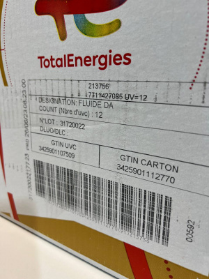 Гидравлическая жидкость TOTAL FLUIDE DA 1л 213756