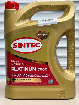 Моторное масло SINTEC Platinum 7000 5W-40 4л 600139