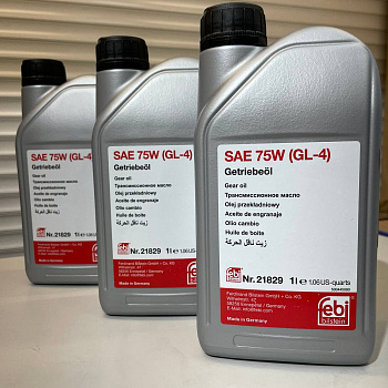 Трансмиссионное масло FEBI GL-4 75W для МКПП Желтое 1л 21829