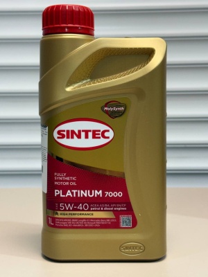 Моторное масло SINTEC Platinum 7000 5W-40 1л 600138