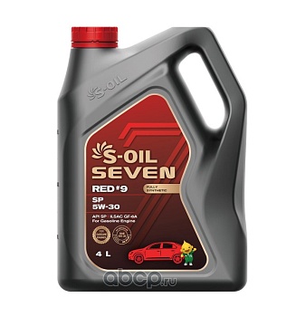 Моторное масло S-OIL 7 RED SP 5W30 SP ILSAC GF-6 Fully Synthetic 4л