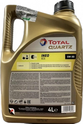 Моторное масло TOTAL QUARTZ INEO ECS 5W-30 4л 213685