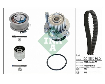 Комплект ремня ГРМ (с помпой) 530020132 INA