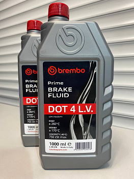 Жидкость тормозная BREMBO DOT 4 Low Viscosity 1л L04210