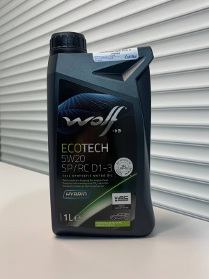 Моторное масло WOLF EcoTech 5W-20 SP/RC D1-3 1л 16174/1