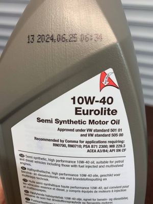 Моторное масло COMMA EUROLITE 10W40 1л EUL1L