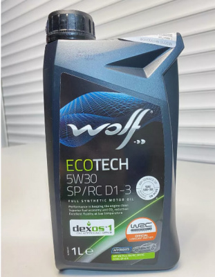 Моторное масло WOLF EcoTech 5W-30 SP/RC D1-3 1 л 16175/1