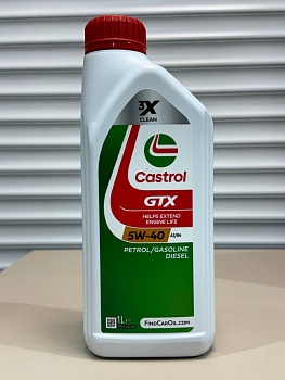 Моторное масло CASTROL GTX 5W40 A3/B4 SP VW50200/50500 BMW LL-01 MB226.5/229.3 RN0700/RN0710 (аналог 7711943691, 7711943689) 15F686 1л