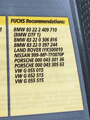 Трансмиссионное масло TITAN FUCHS Titan TCF 1 (BMW DTF1) 602063946