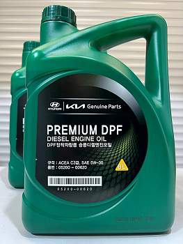 Моторное масло HYUNDAI-KIA 5W-30 Premium DPF Diesel 6л 0520000620
